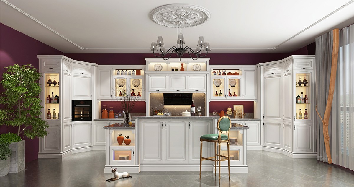 high end classical PVC kitchen cabinet high end classical PVC kitchen cabinet