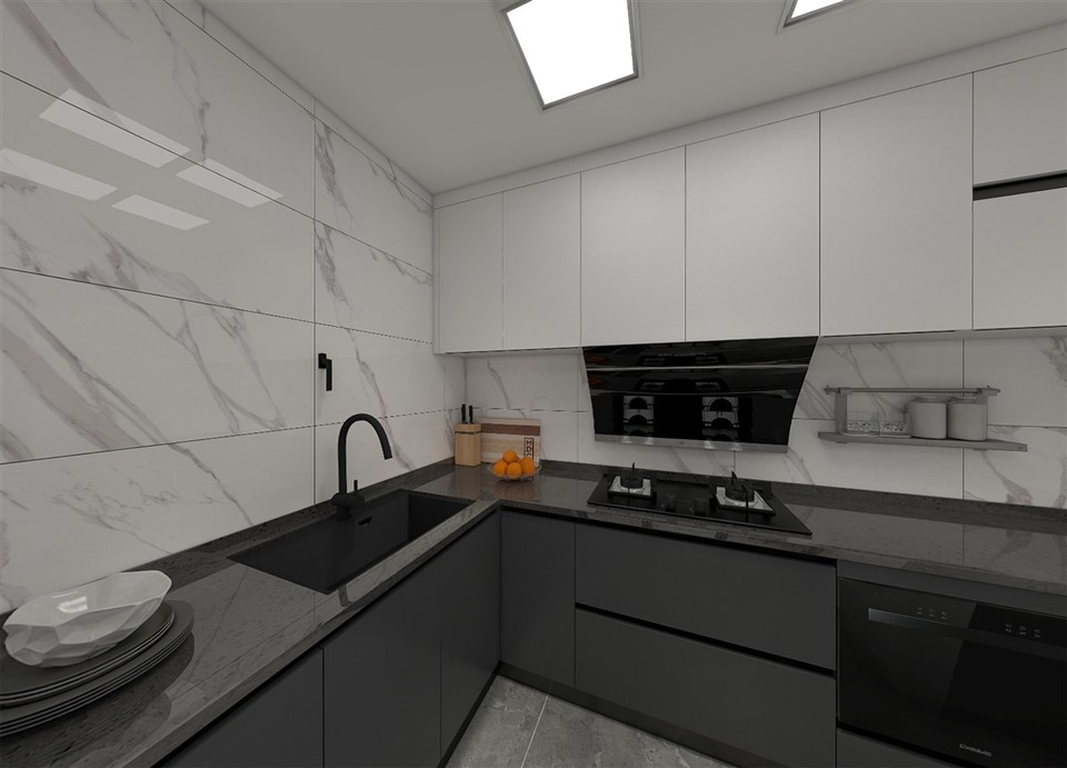 Gri Modüler Mutfak Dolapları