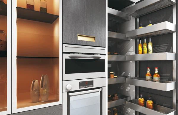 MFC Wood Grain Kitchen Cabinet